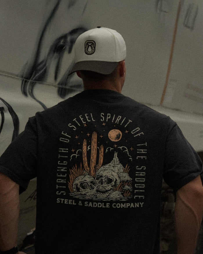 Steel & Saddle Badlands western graphic tee in cream