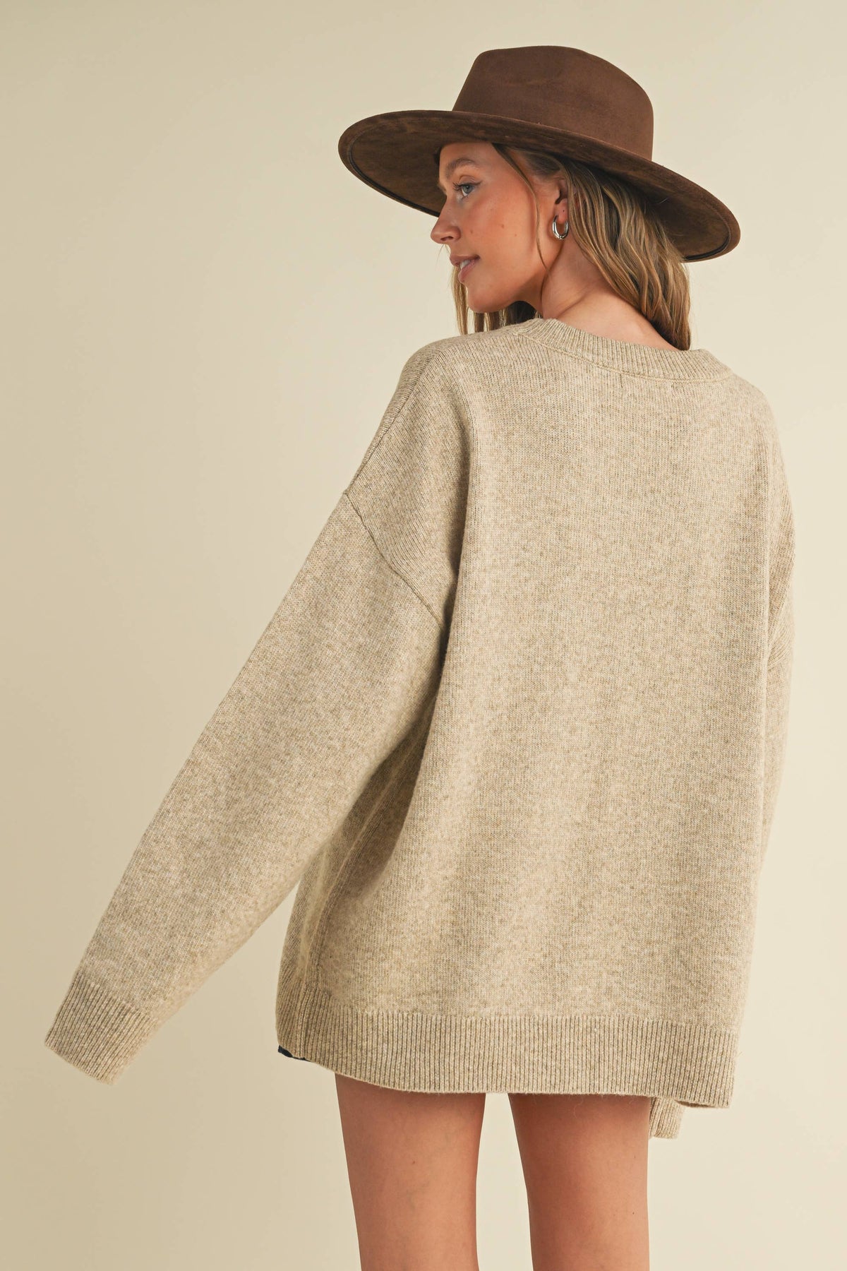CSW17547 - WESTERN COWBOY BOOT AND HAT SWEATER
