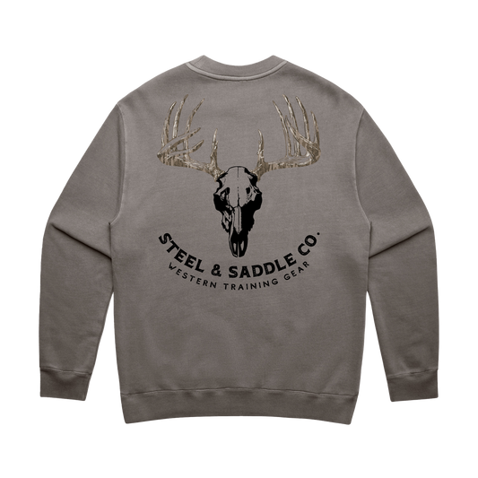 Steel & Saddle Euro Buck crew sweatshirt in western wear style