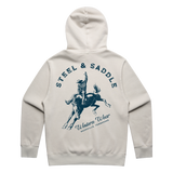 Steel & Saddle Bucking Hoodie in charcoal western wear design
