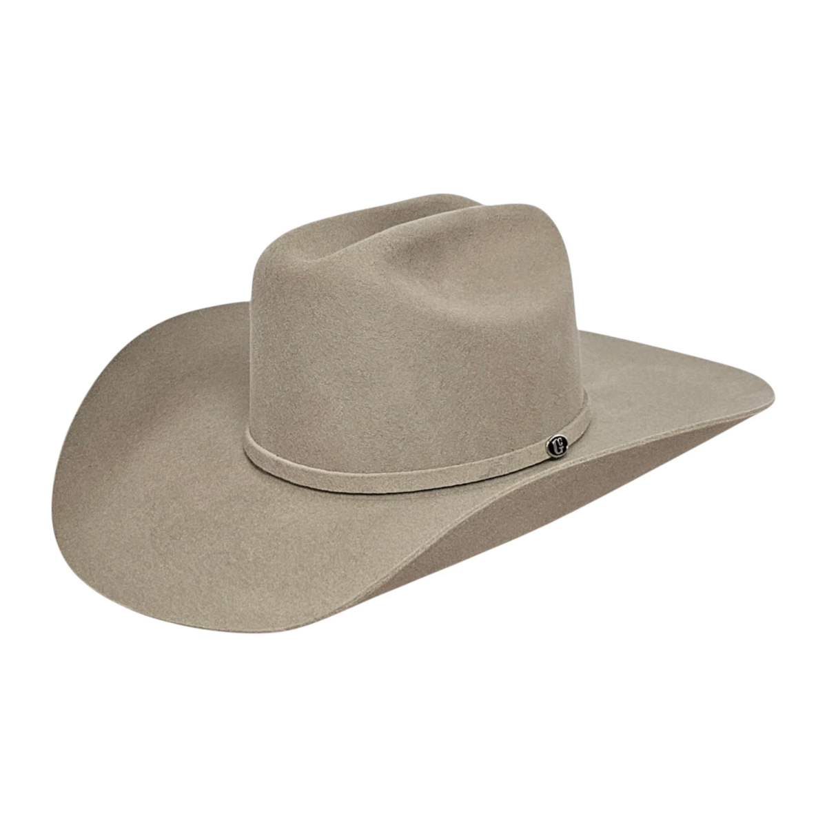 Gone Country Yellowstone 5X wool felt cowboy hat in buckskin, side view