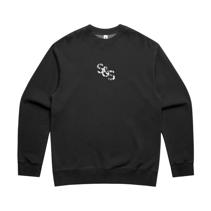Bull skull crew sweatshirt in western wear style, alternate view