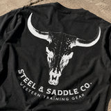 Steel & Saddle bull skull western graphic tee, alternate view