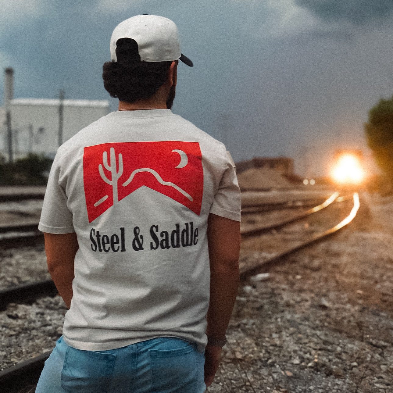 Steel & Saddle Cowboy Killer Tee in alternate view, western graphic tee for rodeo style