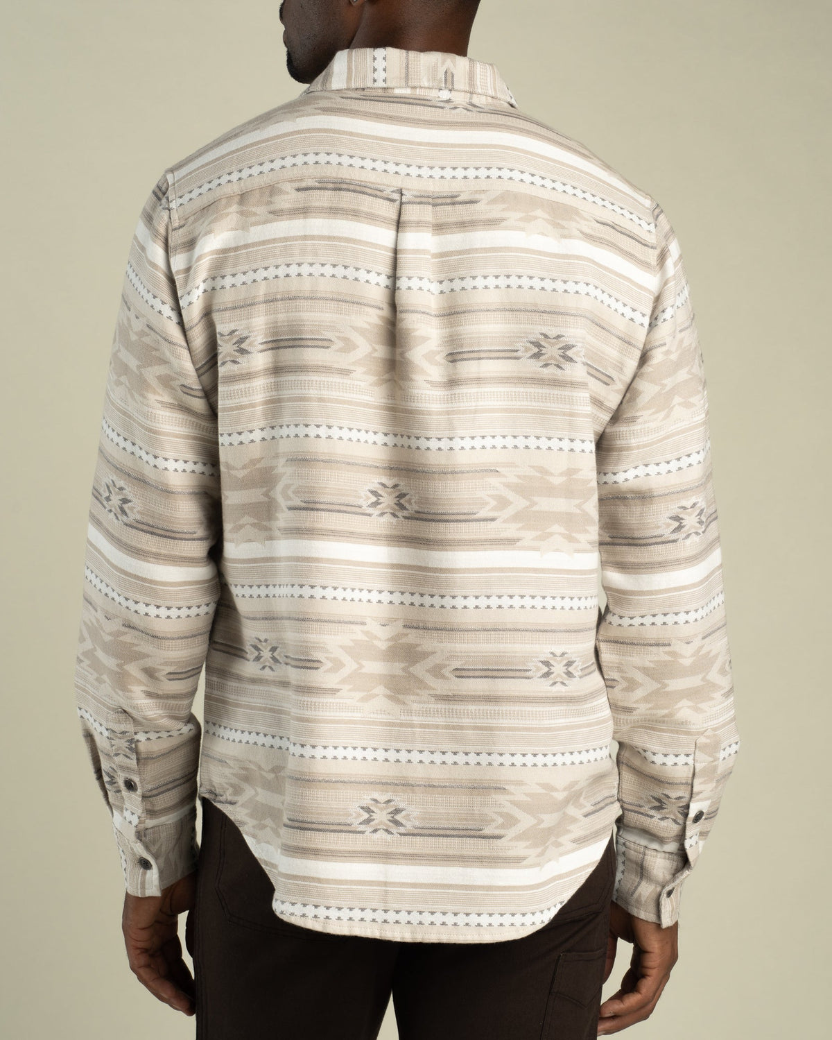 Sendero Boquillas long sleeve shirt in Mesilla Chevron Limestone, on model, second view