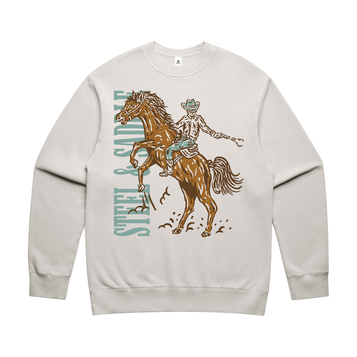 Steel & Saddle Hollowback Crew western sweatshirt for ranch wear