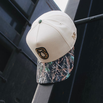 Camo western hat with no rivals design in alternate view