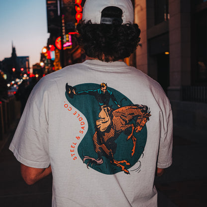 Vintage Bucking Tee western graphic shirt | Steel & Saddle rodeo style
