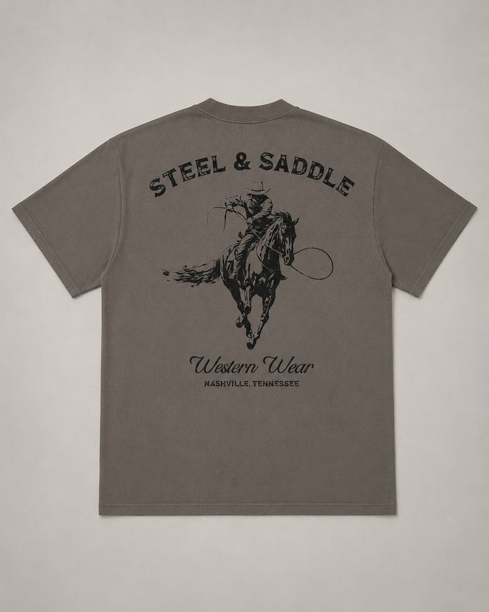 Steel & Saddle Lever Action Tee western graphic shirt