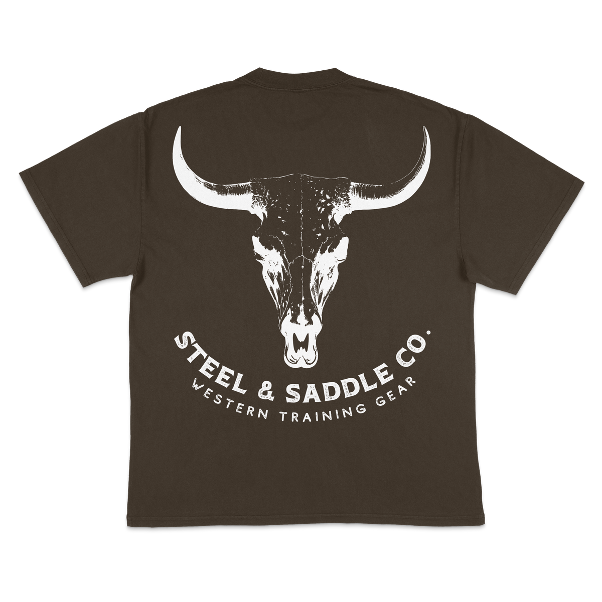 Steel & Saddle bull skull western tee in alternate view