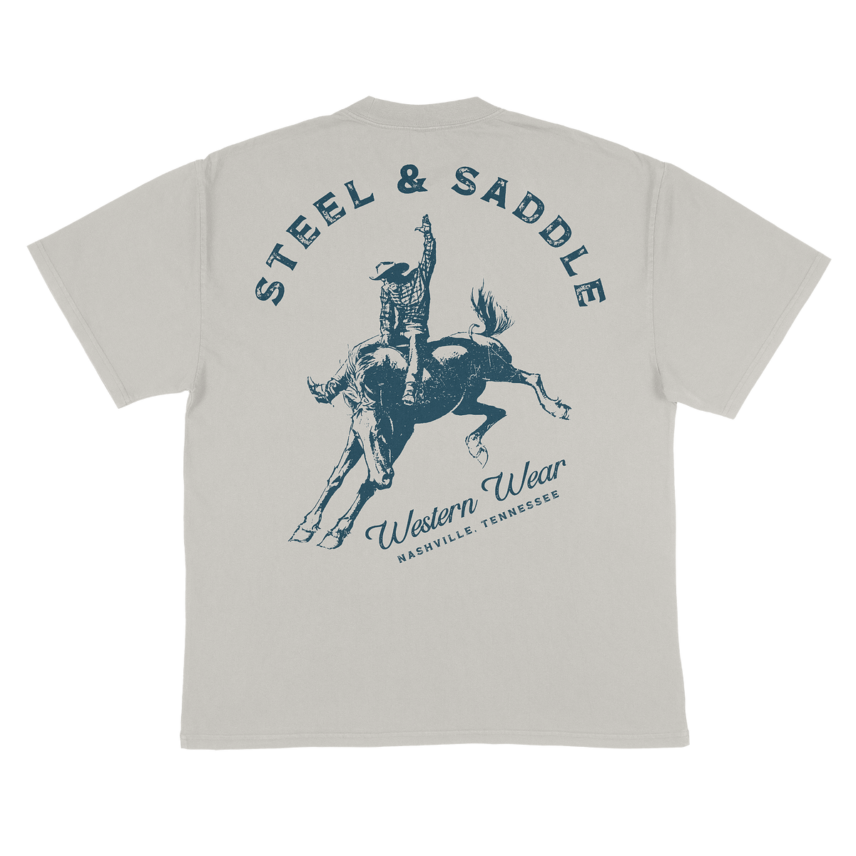 Bucking Tee western graphic t-shirt from Steel & Saddle, alternate view
