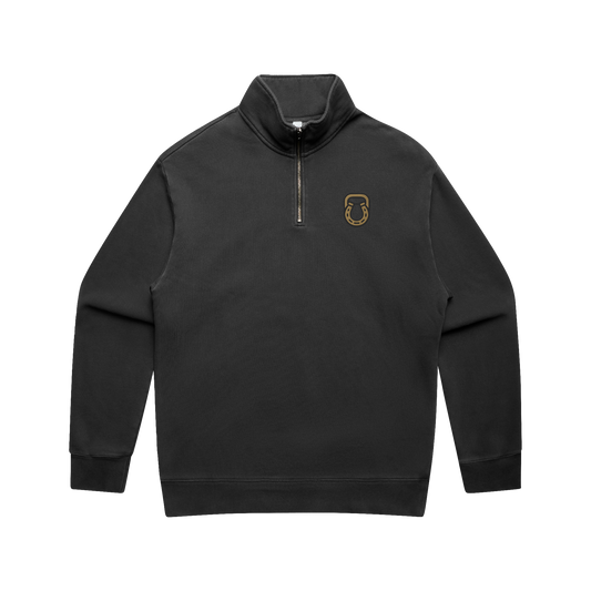 Steel & Saddle Signature Quarter Zip western sweatshirt in charcoal