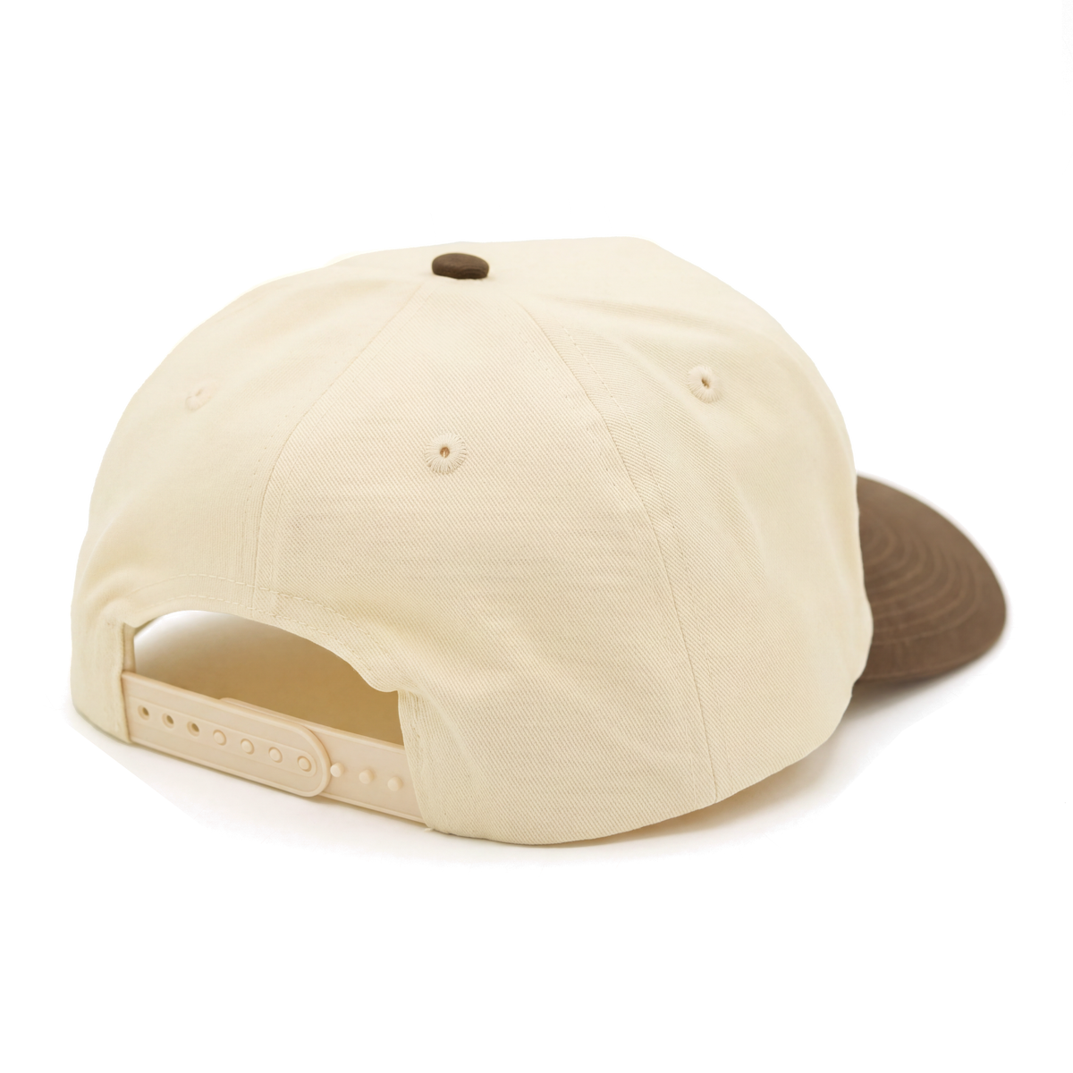 Rattler Hat back view, plain crown with an adjustable strap