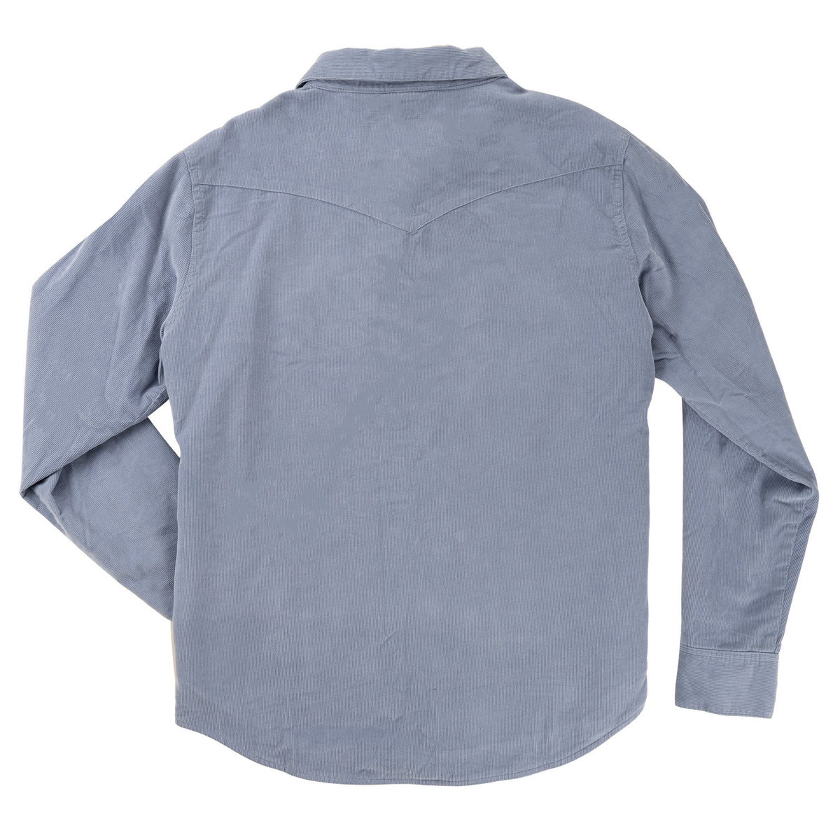 Sendero Desperado Shacket in powder blue, back flat
