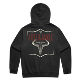 Steel & Saddle steer skull hoodie in western wear style