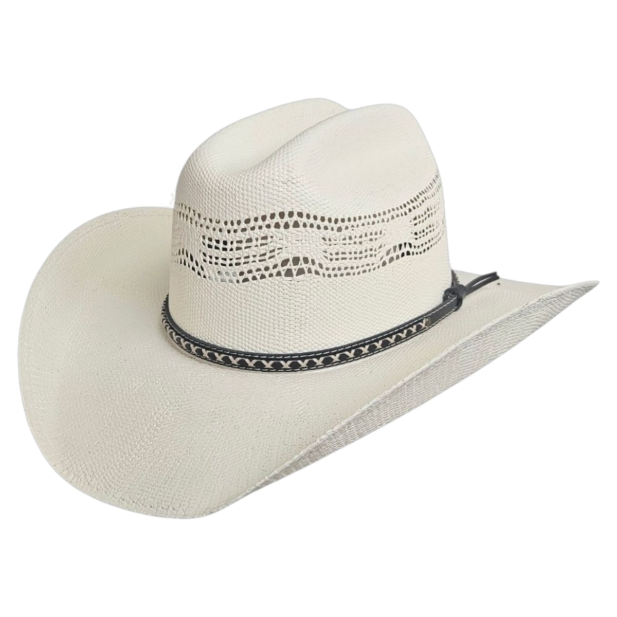 Gone Country Yellowstone ivory Bangora straw cowboy hat, side view