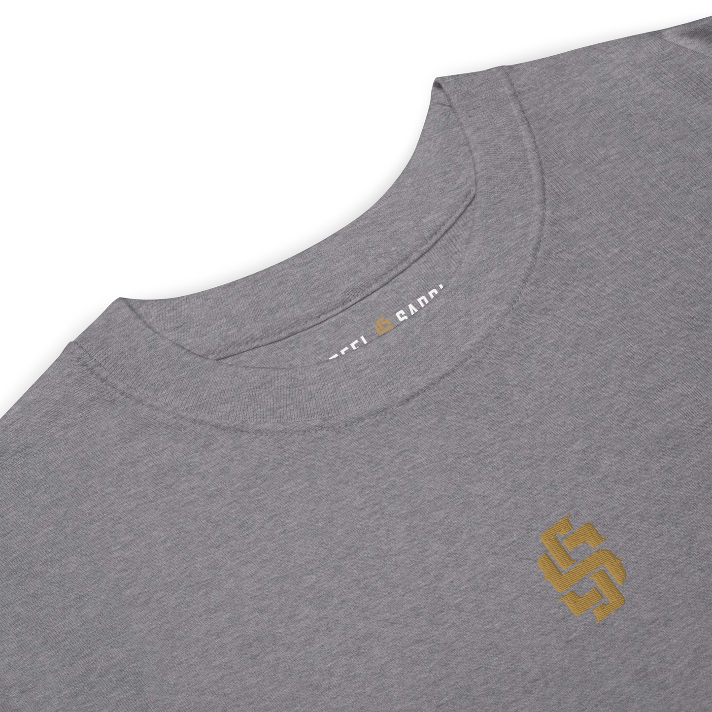 Steel & Saddle Essential Tee in natural, alternate view showing back and side