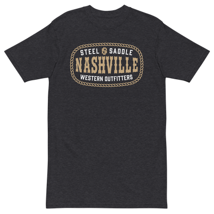 Steel & Saddle Outfitters western tee in classic crew neck style