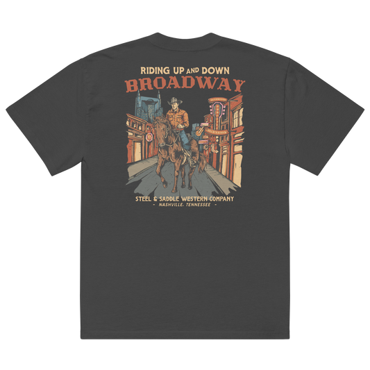 Steel & Saddle Broadway western graphic tee in cream