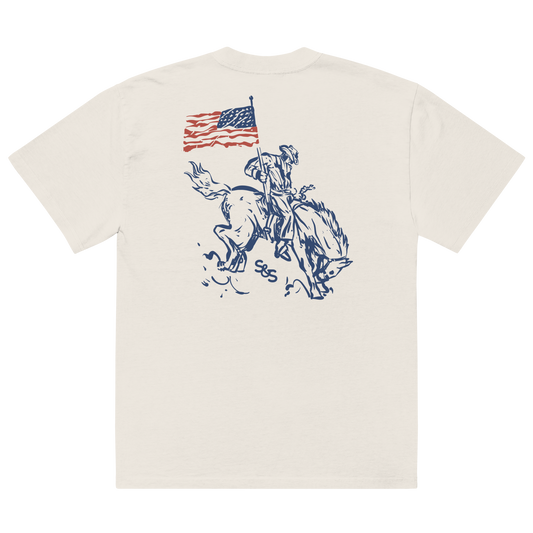 American cowboy graphic tee in classic western wear style