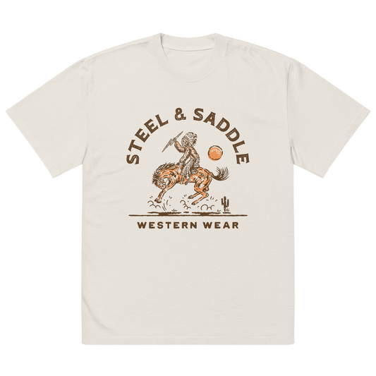Steel & Saddle Indian Lightning western graphic tee in cream