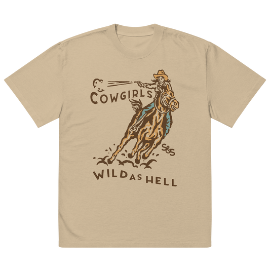 Steel & Saddle cowgirls western tee in cream with graphic design
