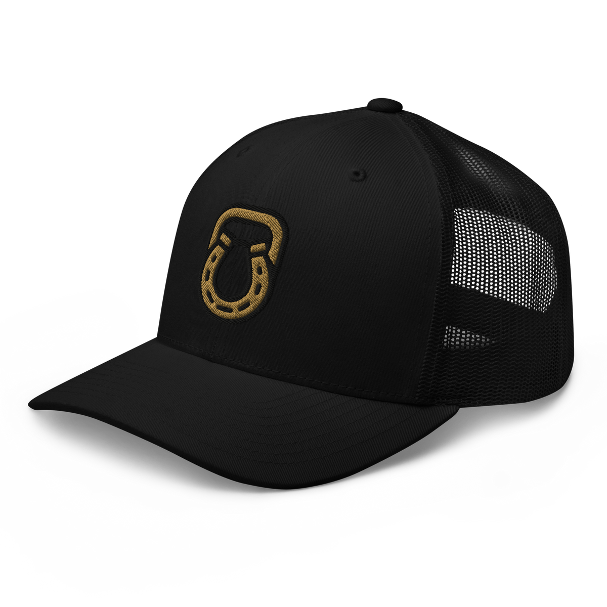 Steel & Saddle signature trucker hat in tan and brown, alternate view