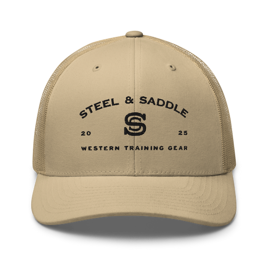 Founders Trucker hat in classic western style by Steel & Saddle